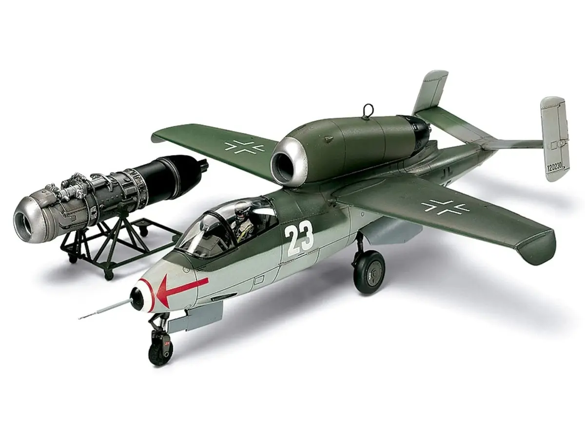 Tamiya Heinkel He 162A-2 Salamander Model Kit | 1/48 Scale Aircraft with Engine Replica - view 8