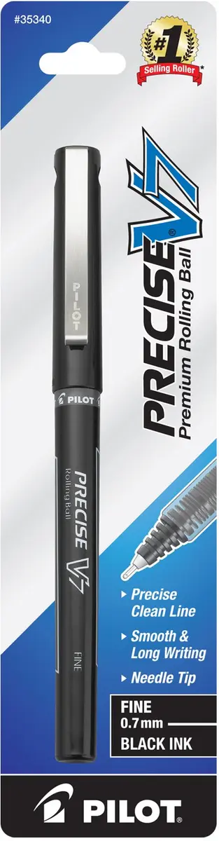 Pilot Precise Grip Liquid Ink Rolling Ball Stick Pens | Fine 0.7mm Tungsten Tips, Smooth Flow, Assorted Colors - view 2