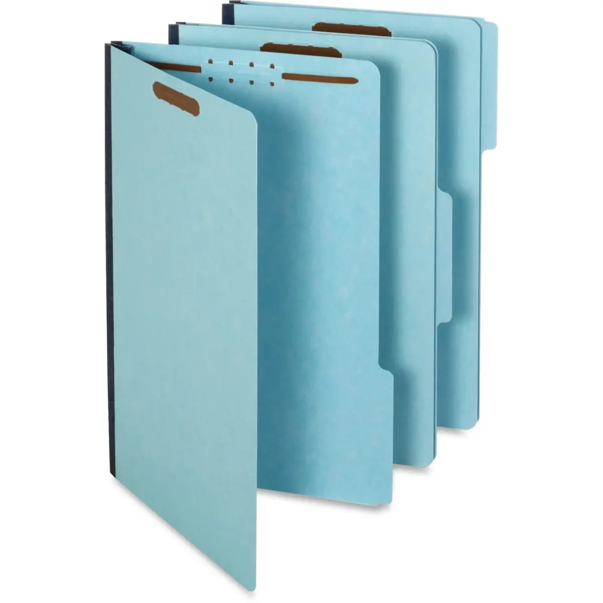 Pendaflex Pressboard Fastener Folders, Legal Size, Light Blue, 1" Expansion, 25/BX | Globe Weis - view 3