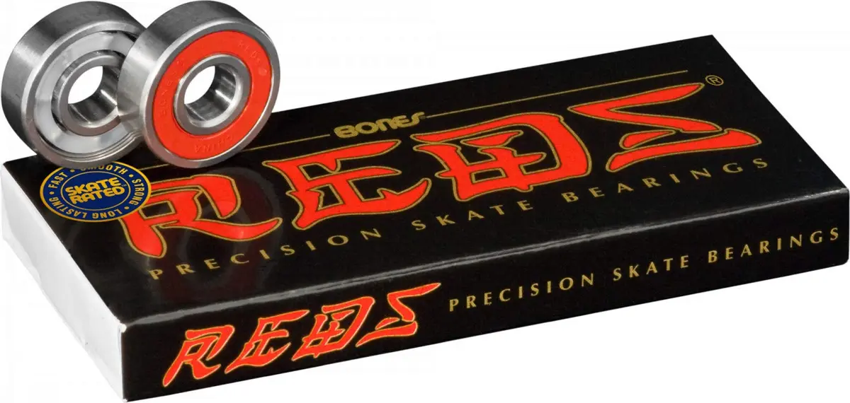 Bones REDS Skateboard Bearings 8 Pack | Precision Skate Bearings with Removable Shields - main product image