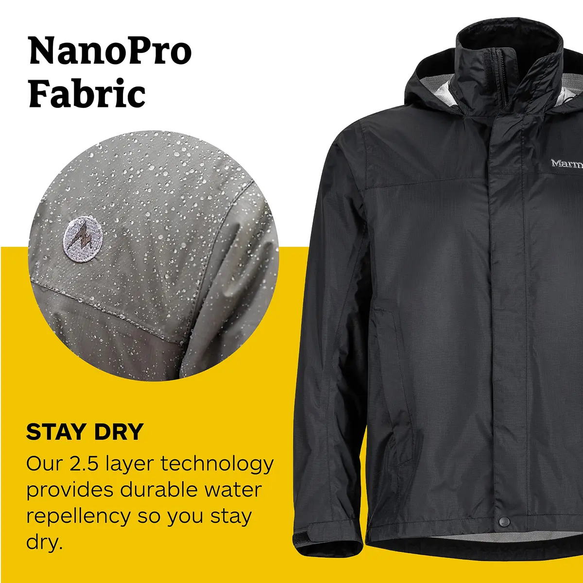 Marmot Men’s PreCip Jacket | Lightweight Waterproof Shell for Men in Small - view 5