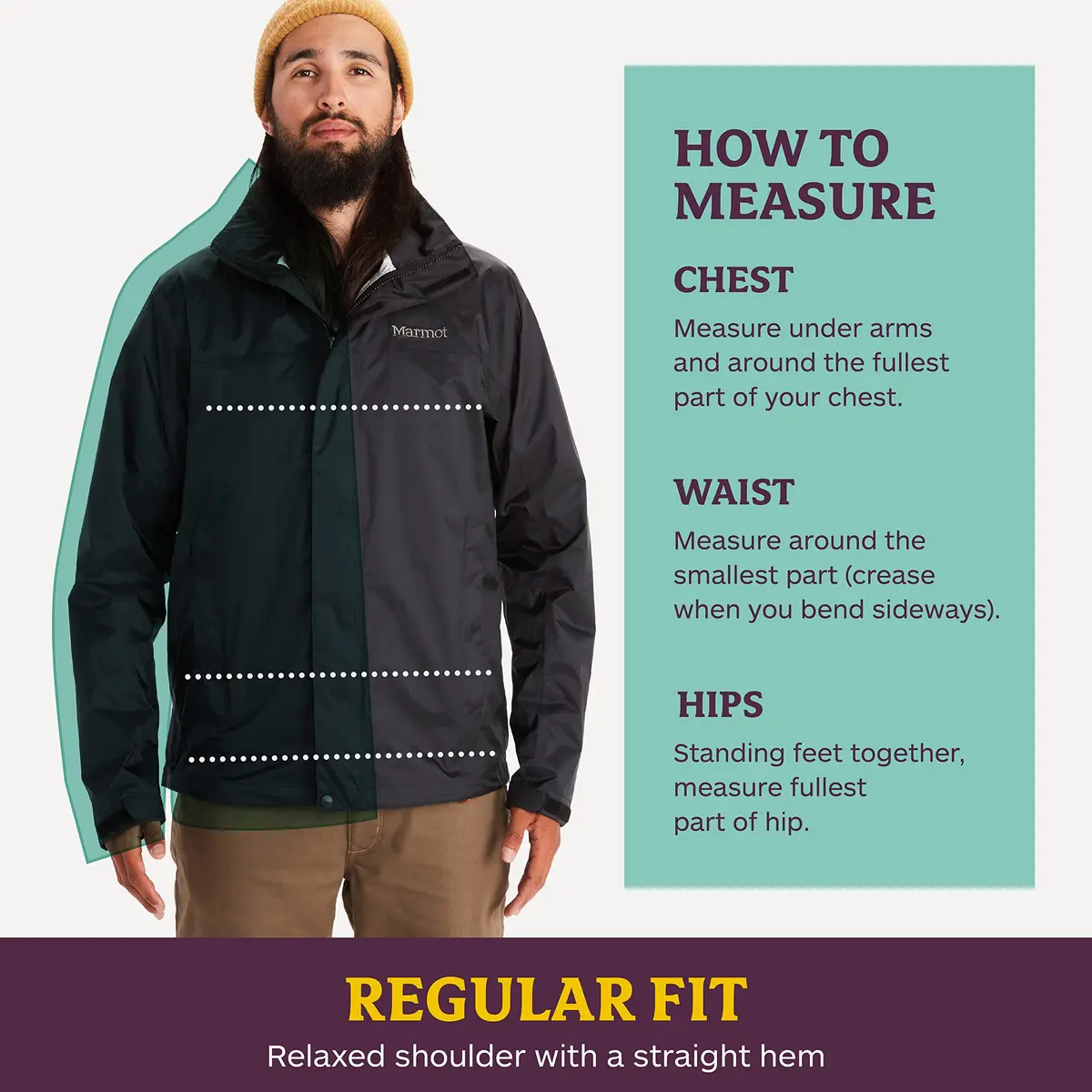 Marmot Men’s PreCip Jacket | Lightweight Waterproof Shell for Men in Small - view 8