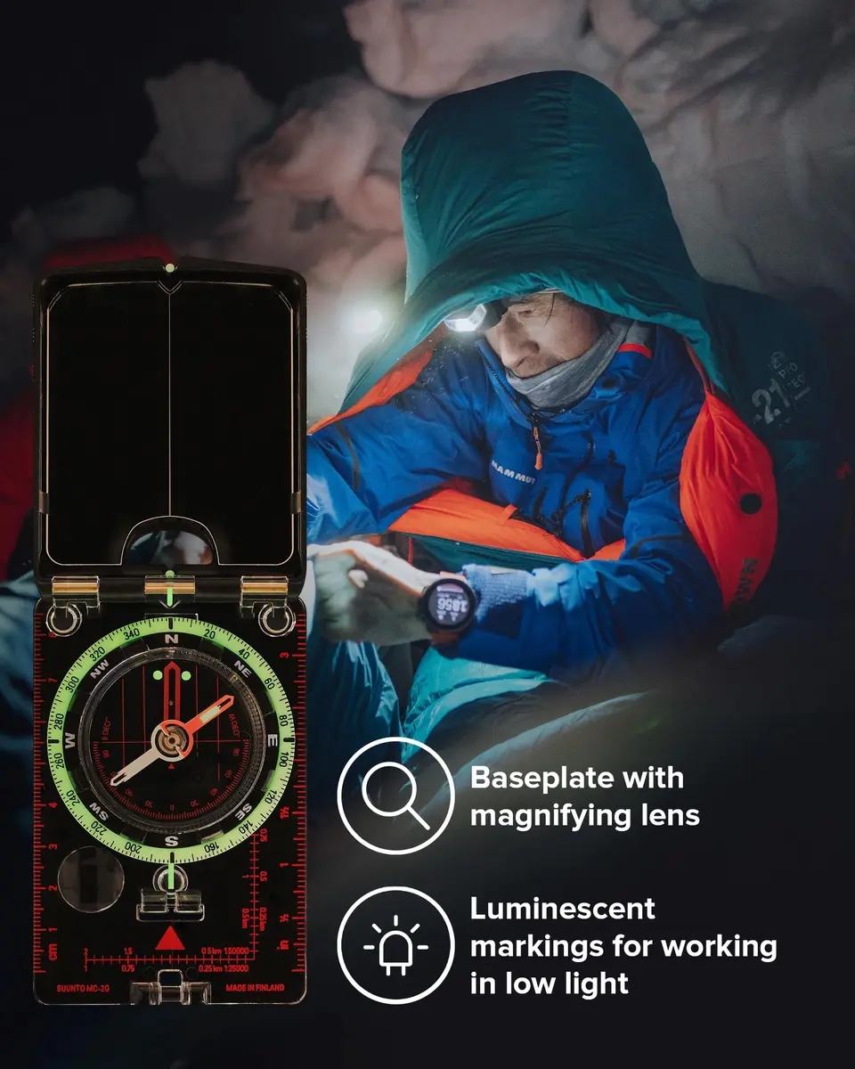 SUUNTO MC-2G Global Compass White | Professional Mirror Compass with Global Needle & Clinometer - view 5