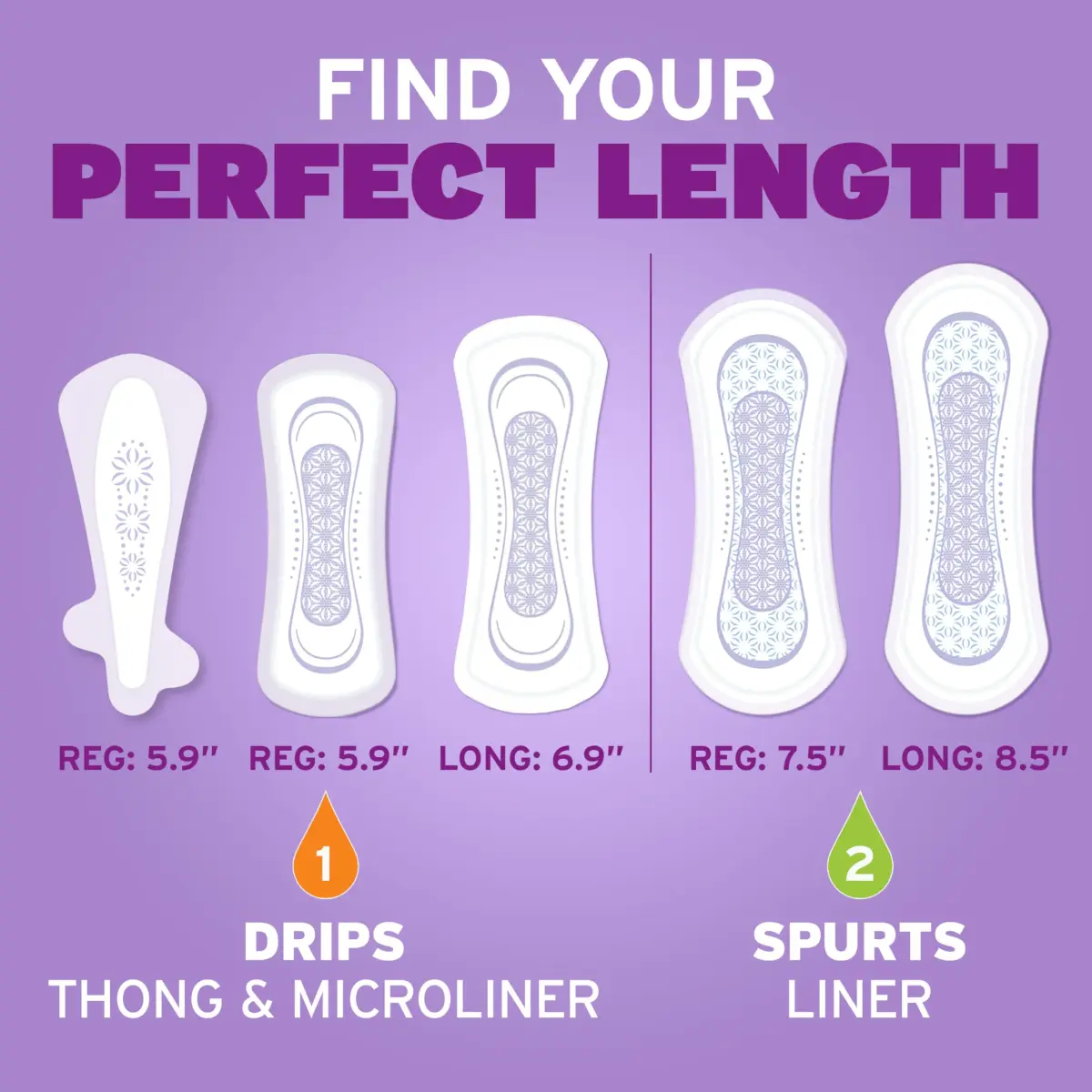 Poise Daily Liners Very Light Absorbency Long Length 264 Count | USA Imported Incontinence Protection - view 4