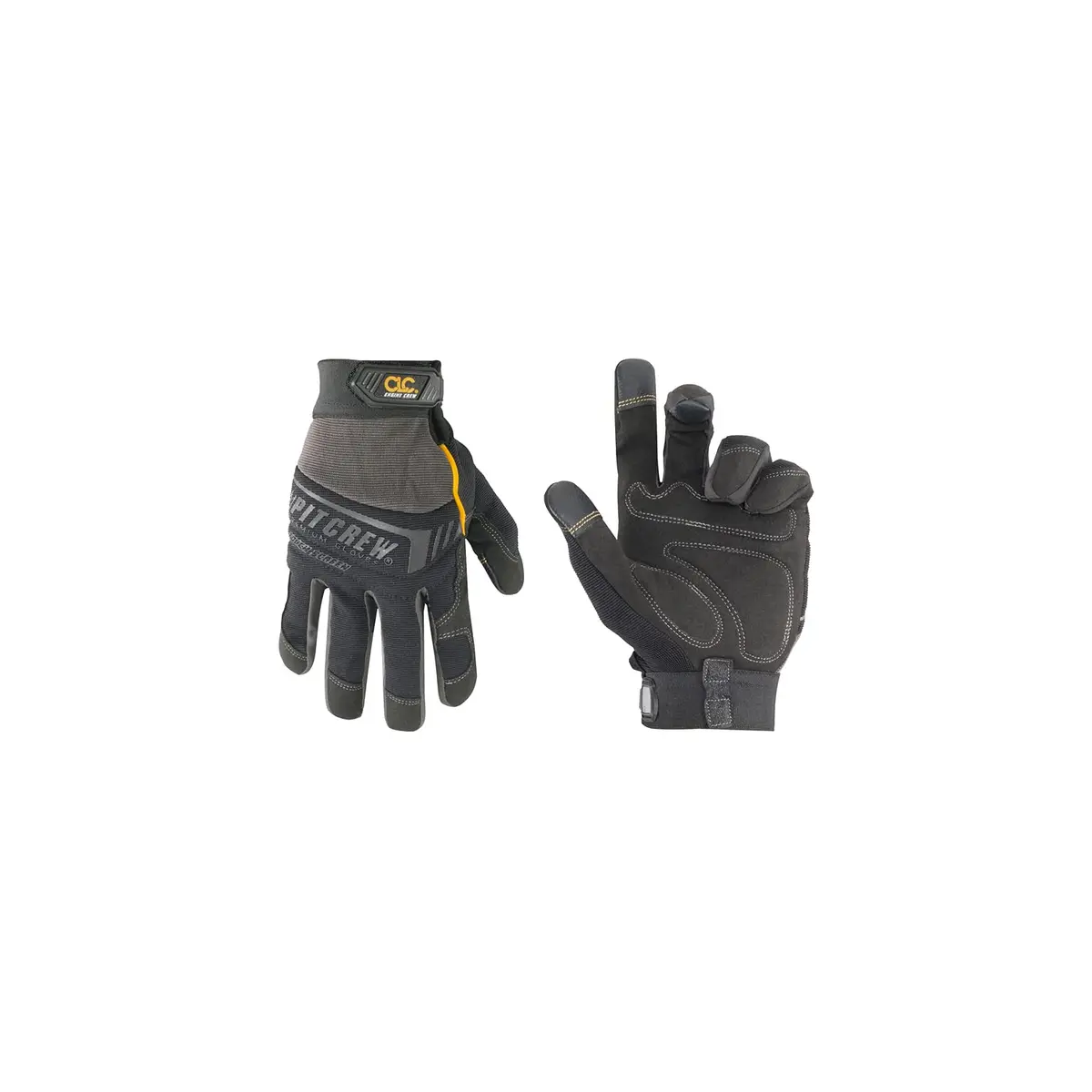 Custom Leathercraft Engine Crew Mechanic's Glove, Black, Medium | Touch Screen & Durable Synthetic Leather - main product image