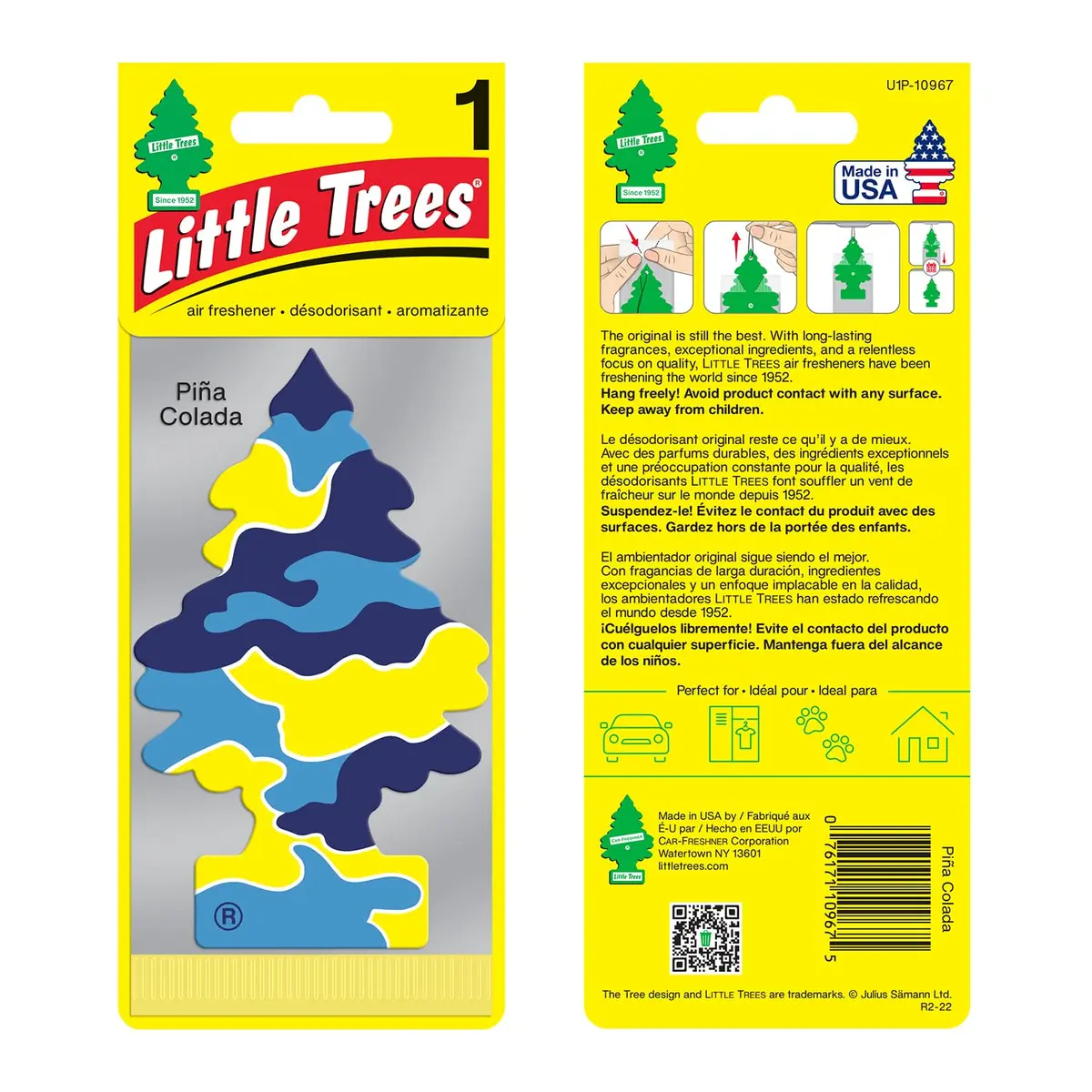 LITTLE TREES Car Air Freshener | Pina Colada Scent | Pack of 6 | Long-lasting tropical aroma - view 2