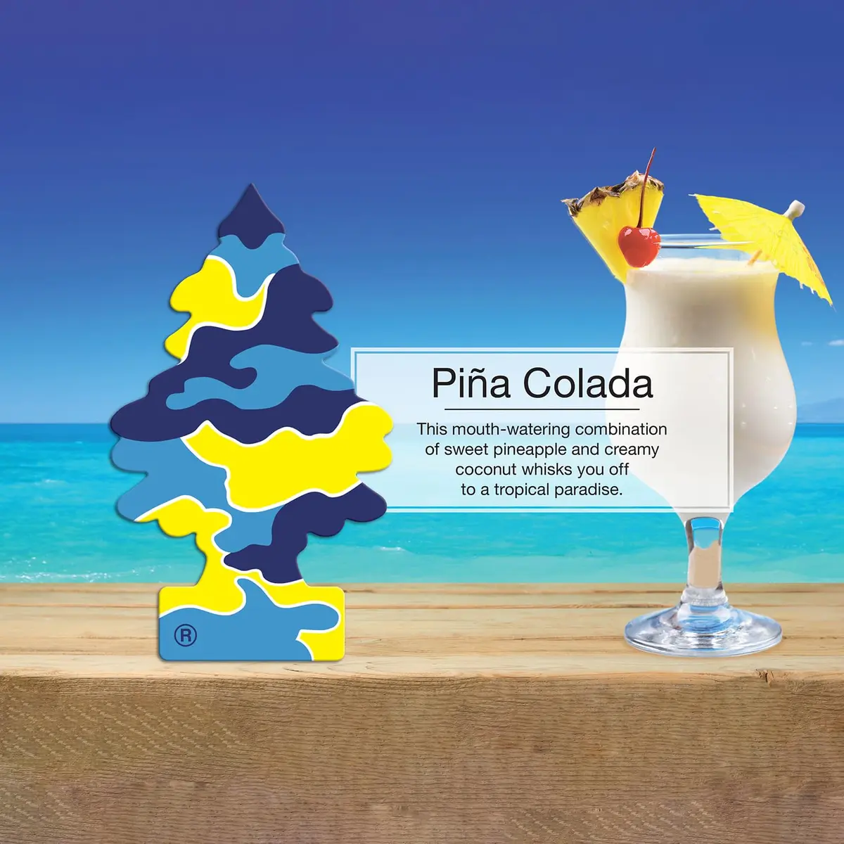 LITTLE TREES Car Air Freshener | Pina Colada Scent | Pack of 6 | Long-lasting tropical aroma - view 3