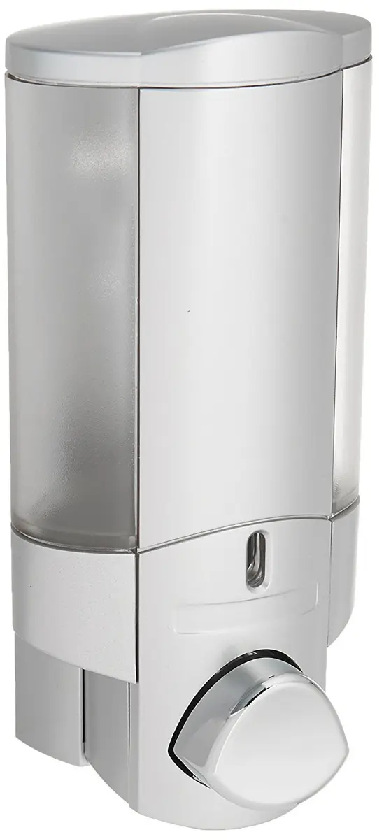 Better Living 1-Chamber Shower Dispenser Satin Silver | Wall Mount, Water-Resistant ABS - main product image