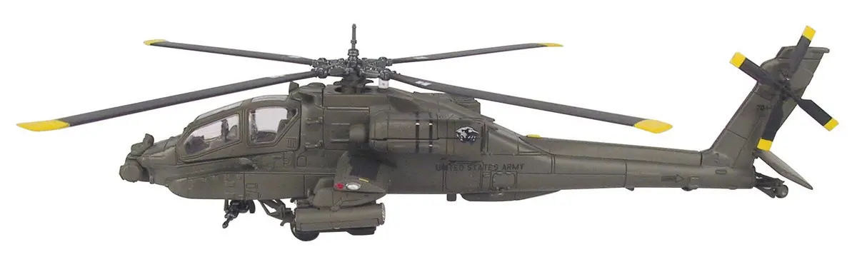 NewRay 1/55 D/C AH-64 Apache Helicopter 10 inches | Diecast Military Model for Display & Play - main product image