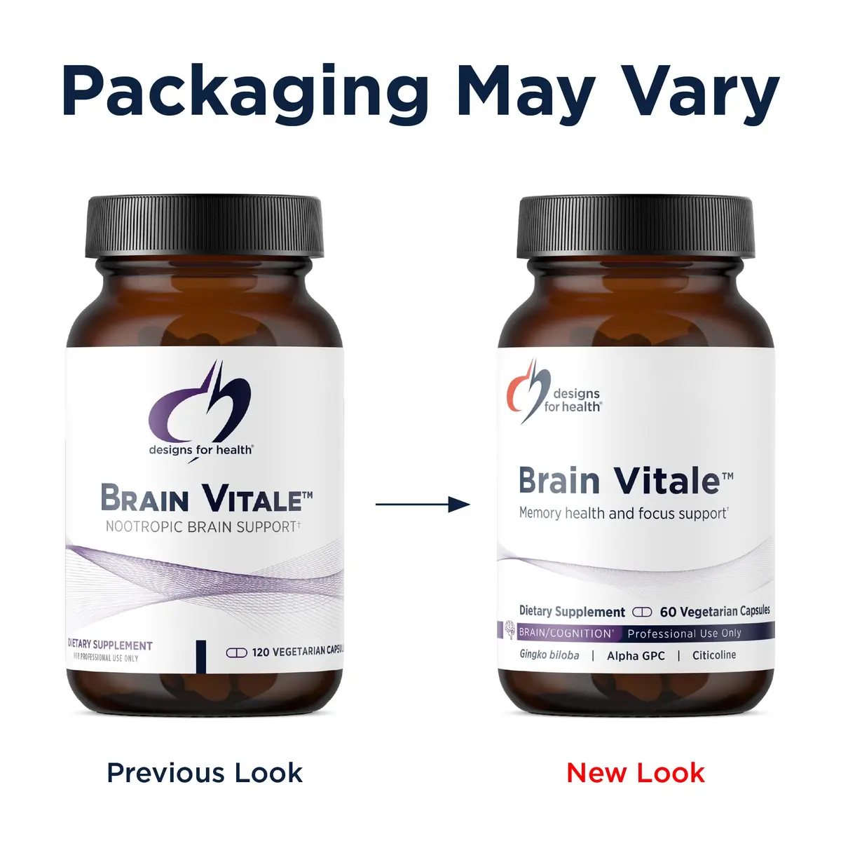 Designs for Health Brain Vitale Supports Focus 60 Capsules | Cognitive & Brain Support - view 6