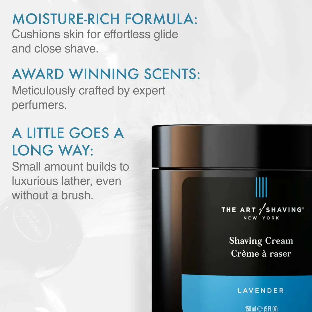The Art of Shaving Lavender Shaving Cream for Men | 148ml (5 Fl Oz) | Protects Against Irritation & Razor Burn - view 2