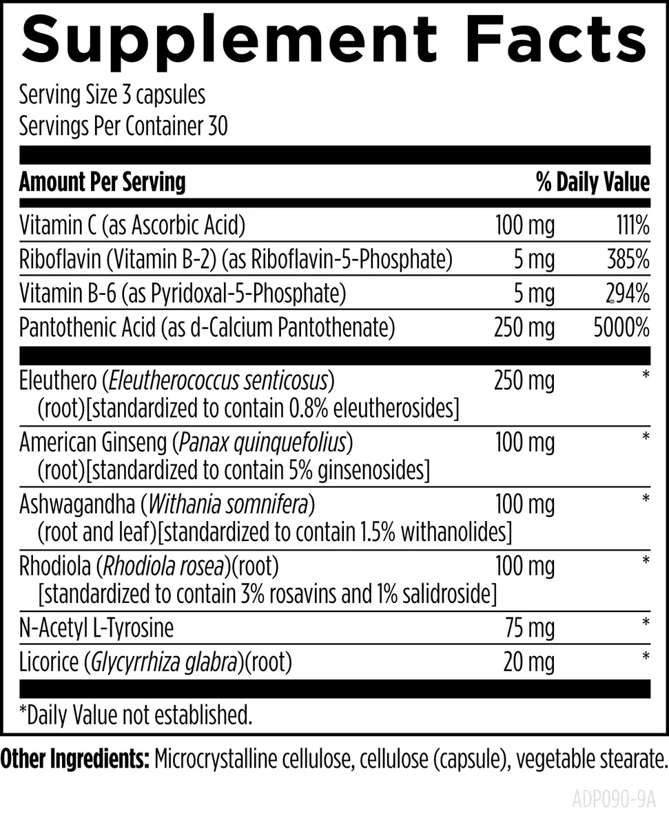 Designs for Health Adrenotone 90 Capsules | Supports Adrenal & Cortisol Levels - view 3