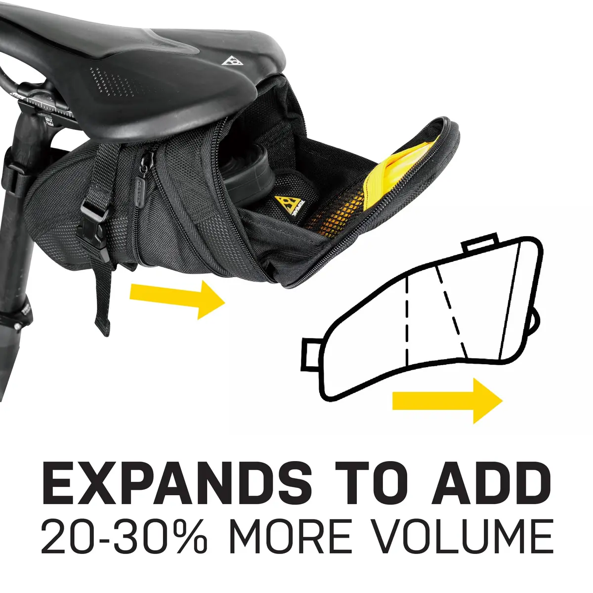 Topeak Aero Wedge Strap Mount Medium Bike Saddle Bag | 1.31L Expandable Storage - view 4