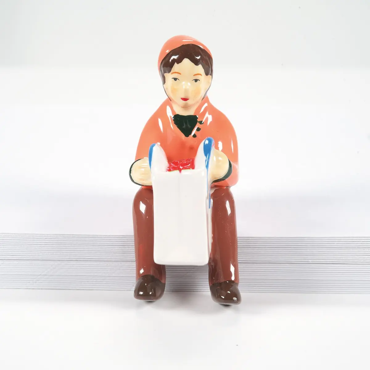 Department 56 Original Snow Village Accessories People Sitting Figurine Set 2.25" H x 0.7" W x 2" L | Hand-Painted Resin for Holiday Decor - view 3