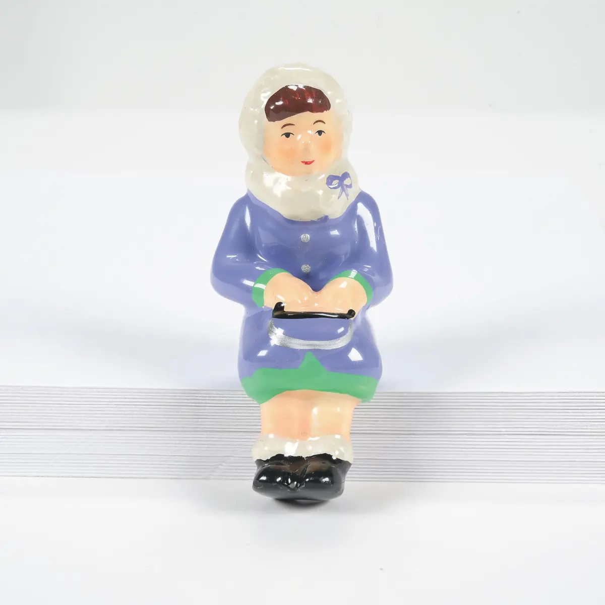 Department 56 Original Snow Village Accessories People Sitting Figurine Set 2.25" H x 0.7" W x 2" L | Hand-Painted Resin for Holiday Decor - view 4