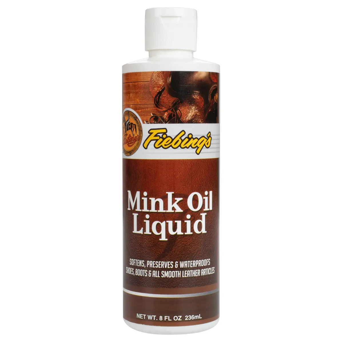 Fiebing's Liquid Mink Oil for Leather Boots 8 oz | Waterproof Leather Conditioner & Cleaner - main product image