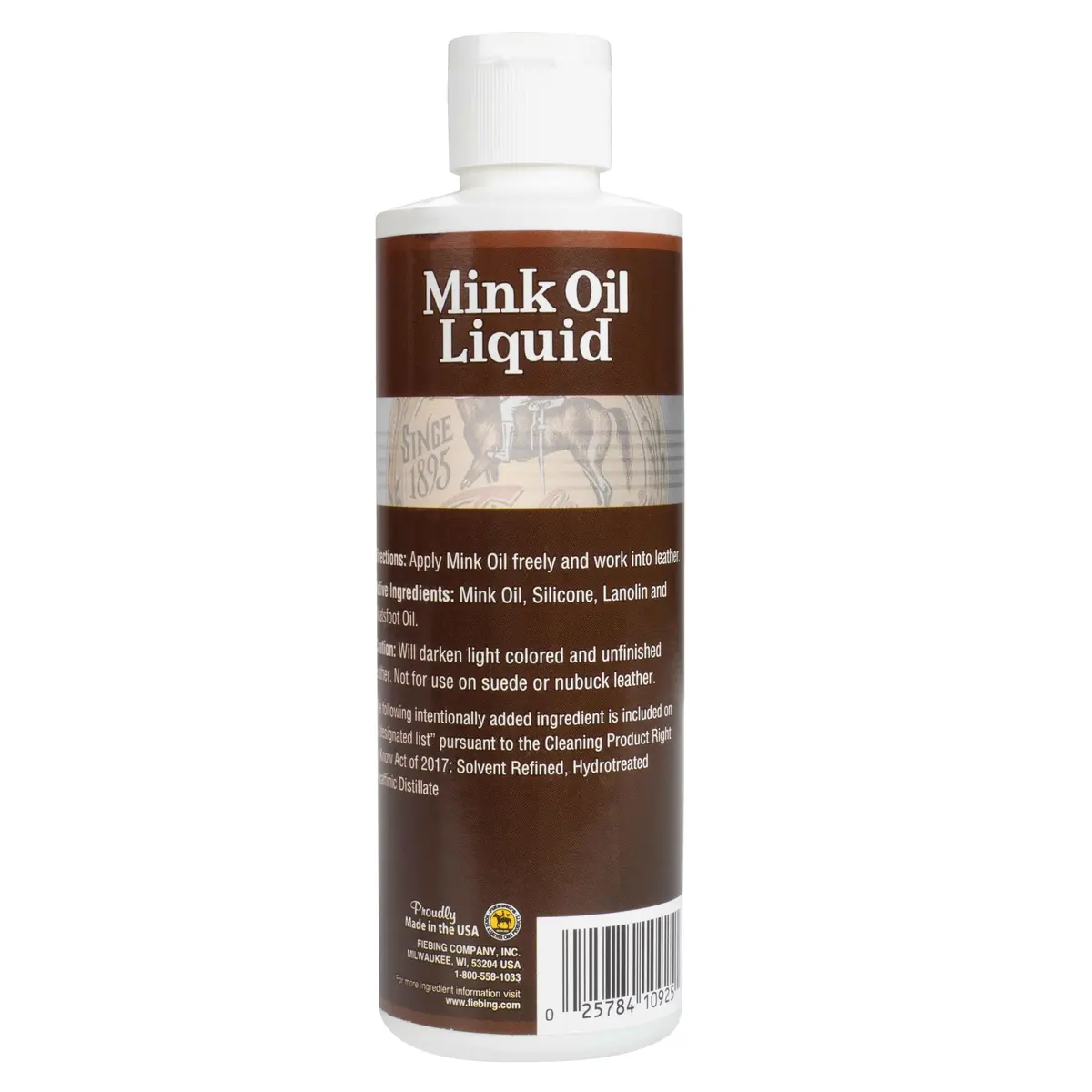 Fiebing's Liquid Mink Oil for Leather Boots 8 oz | Waterproof Leather Conditioner & Cleaner - view 6