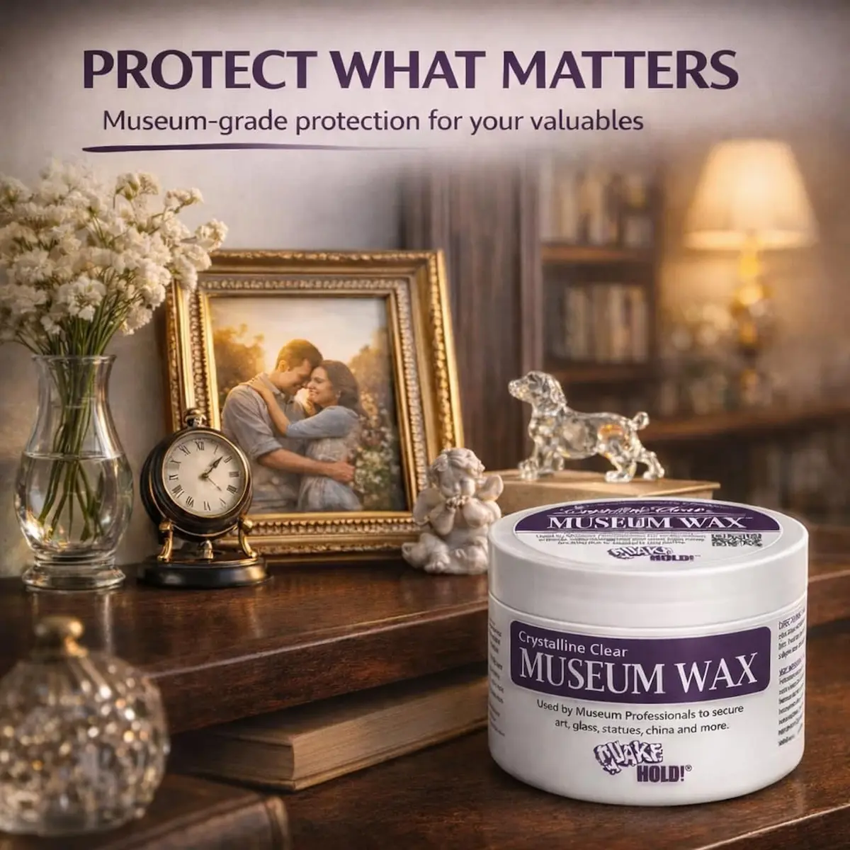 QuakeHold! Museum Wax Clear Adhesive 2 oz (56.7 g) | Secure Antiques & Collectibles - view 3