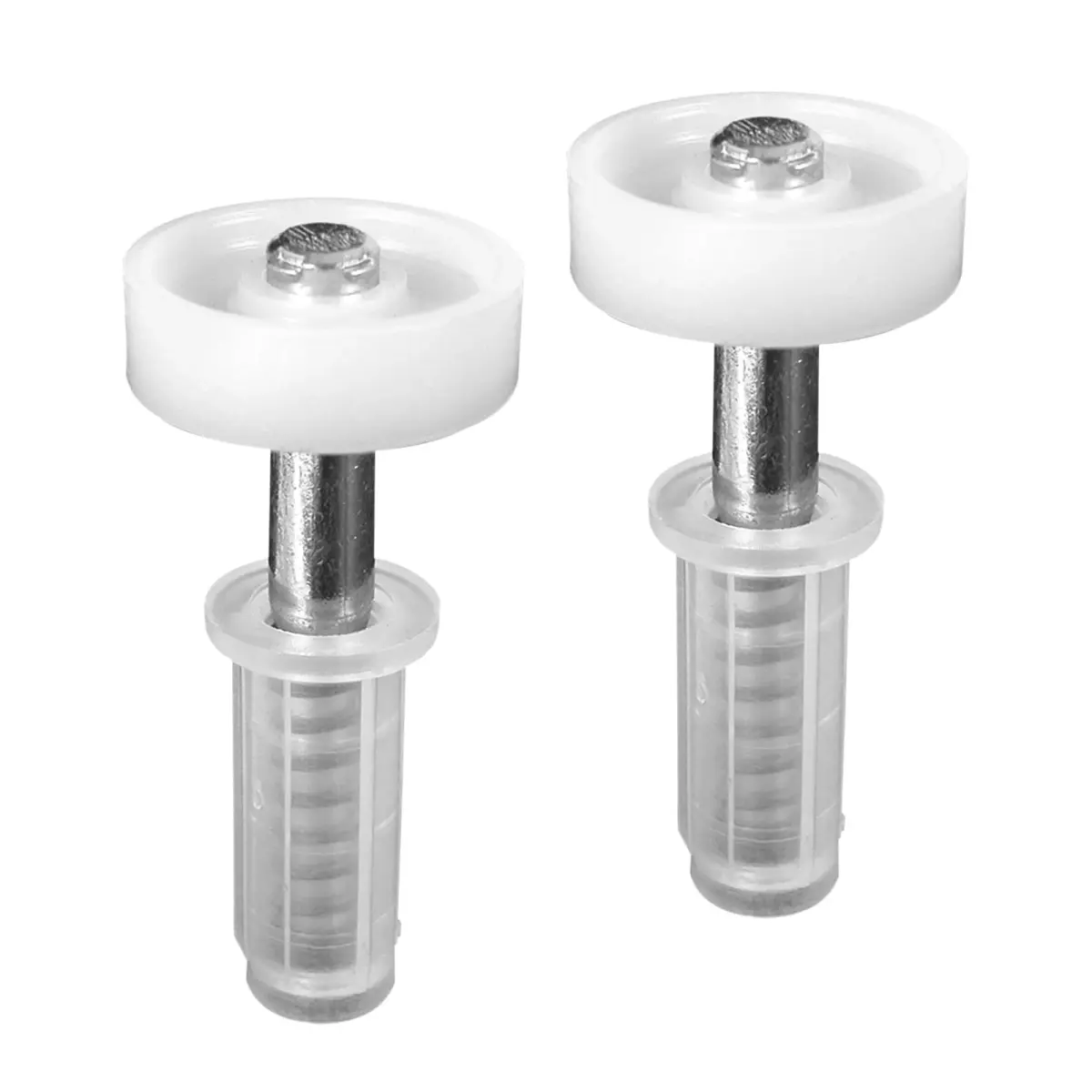 PRIME-LINE N 6703 7/8 In. Nylon Bi-Fold Closet Spring-Loaded Top Roller Guide (2 Pack, 2.35 cm Wheel) - main product image