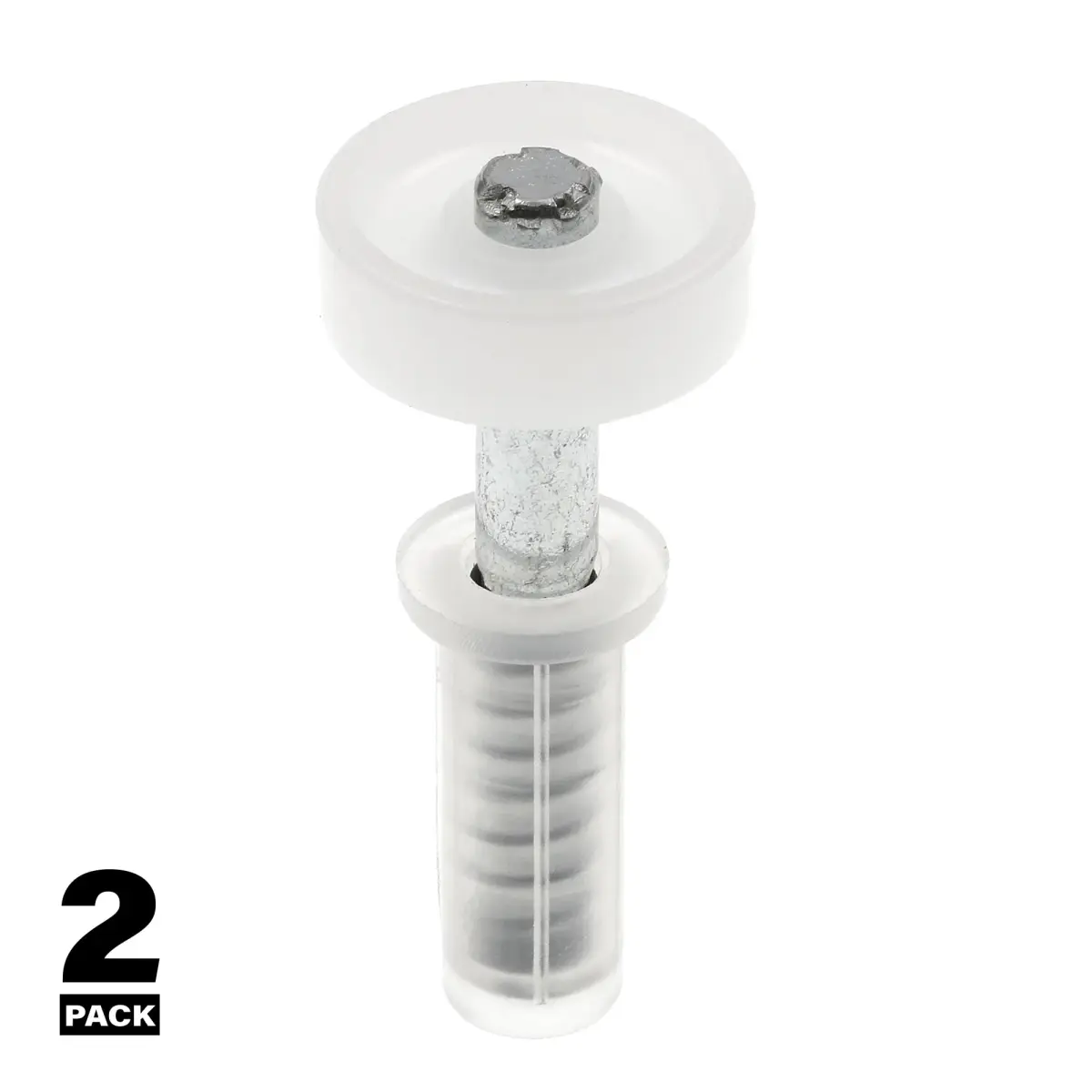 PRIME-LINE N 6703 7/8 In. Nylon Bi-Fold Closet Spring-Loaded Top Roller Guide (2 Pack, 2.35 cm Wheel) - view 3