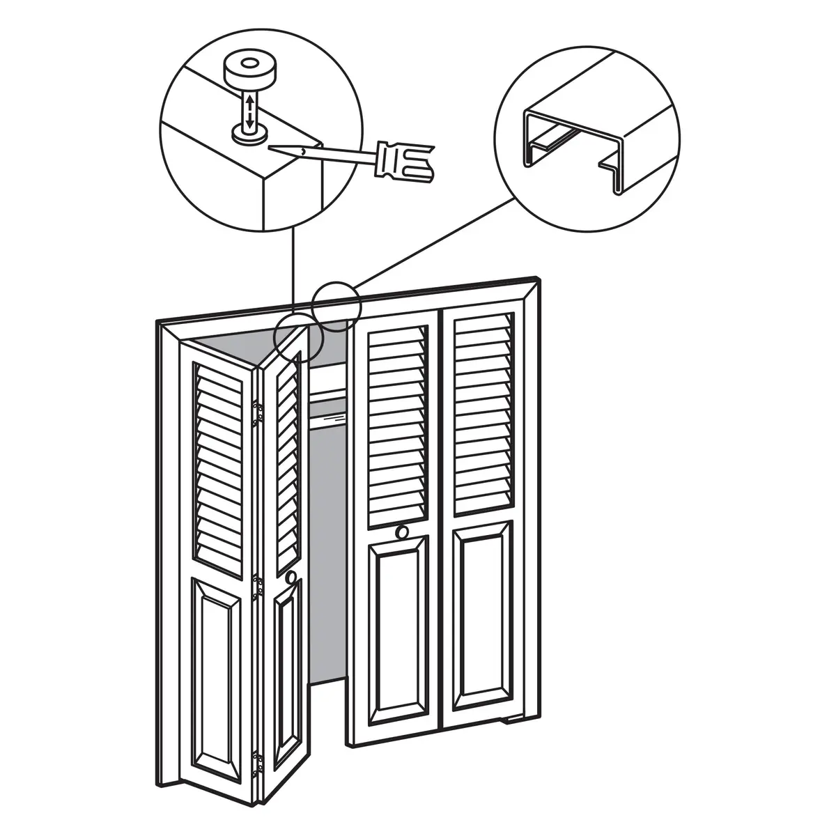 Prime-Line N 6544 Spring-Loaded Bi-Fold Door Top Guide Wheel 2 Pack | Steel Nylon Roller for Doors - view 3