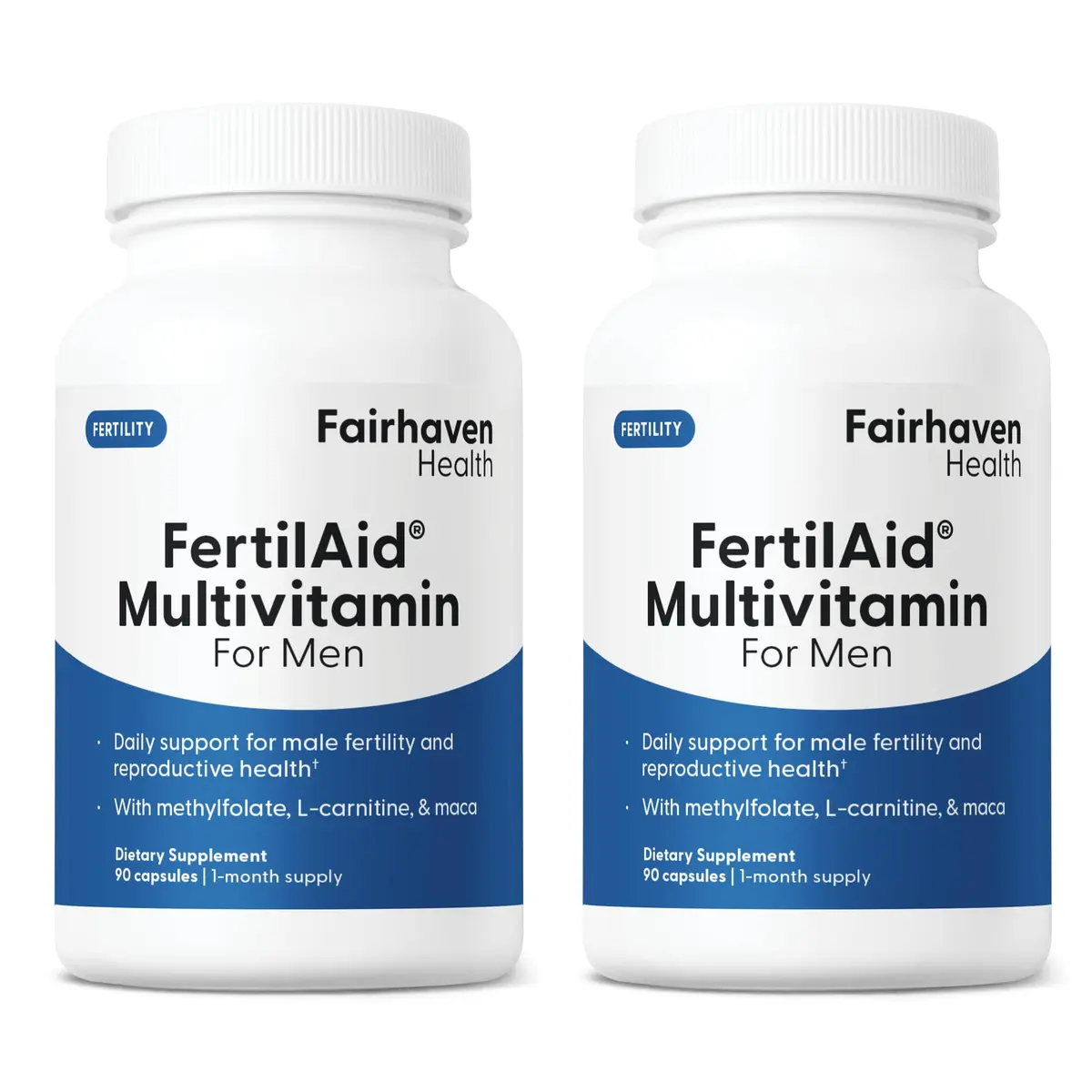 Fairhaven Health FertilAid - Fertility Supplements for Men, 90 Count (Pack of 2) | Supports Male Reproductive Health - main product image