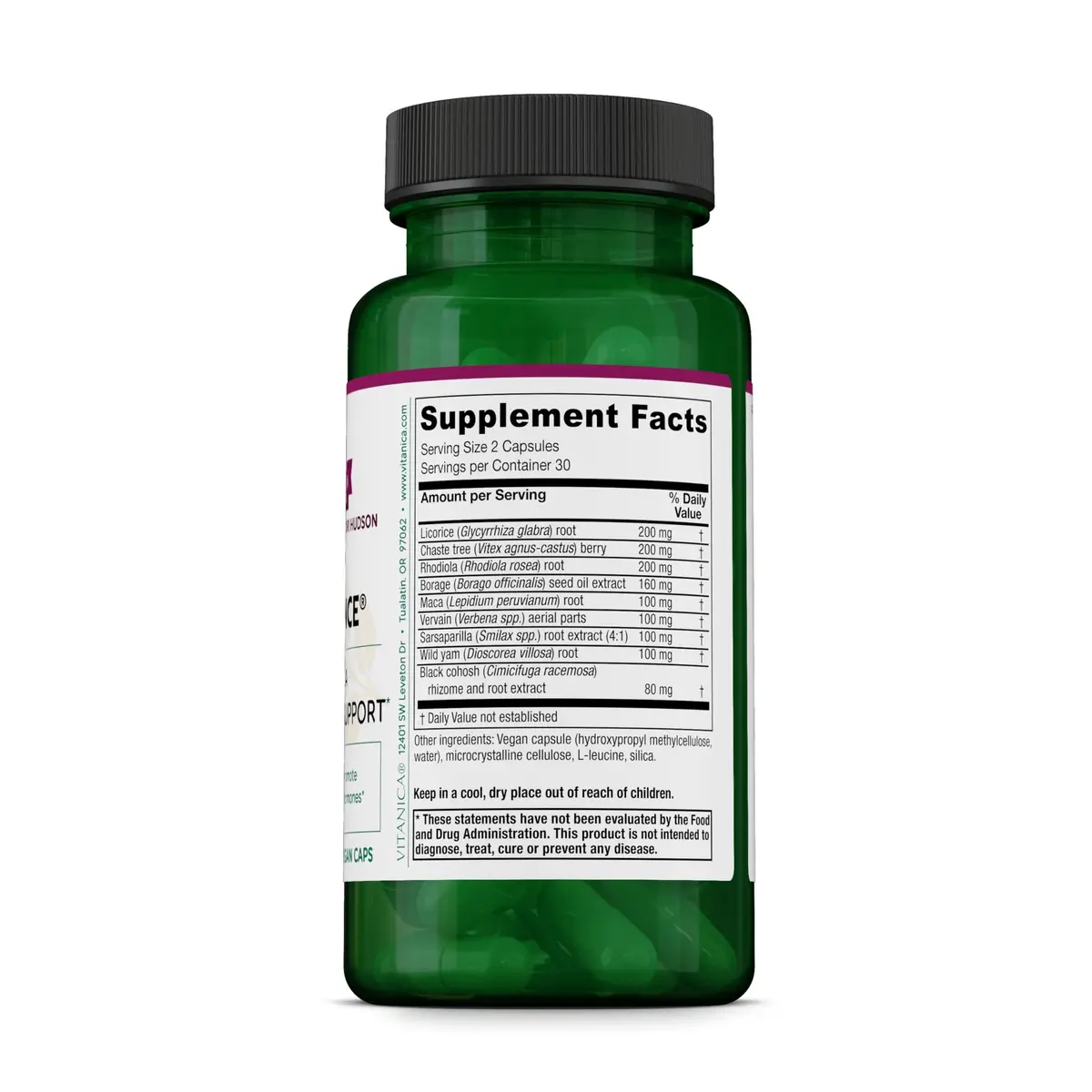 Vitanica FemRebalance, Hormone Balance Support, Vegan, 60 Capsules | Supports Female Hormonal Health Naturally - view 2