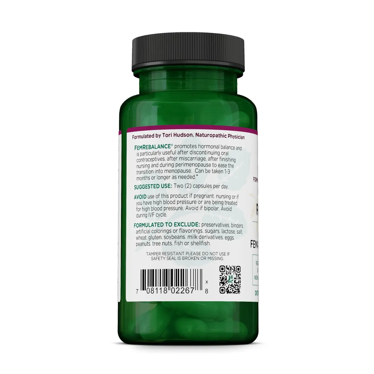 Vitanica FemRebalance, Hormone Balance Support, Vegan, 60 Capsules | Supports Female Hormonal Health Naturally - view 3