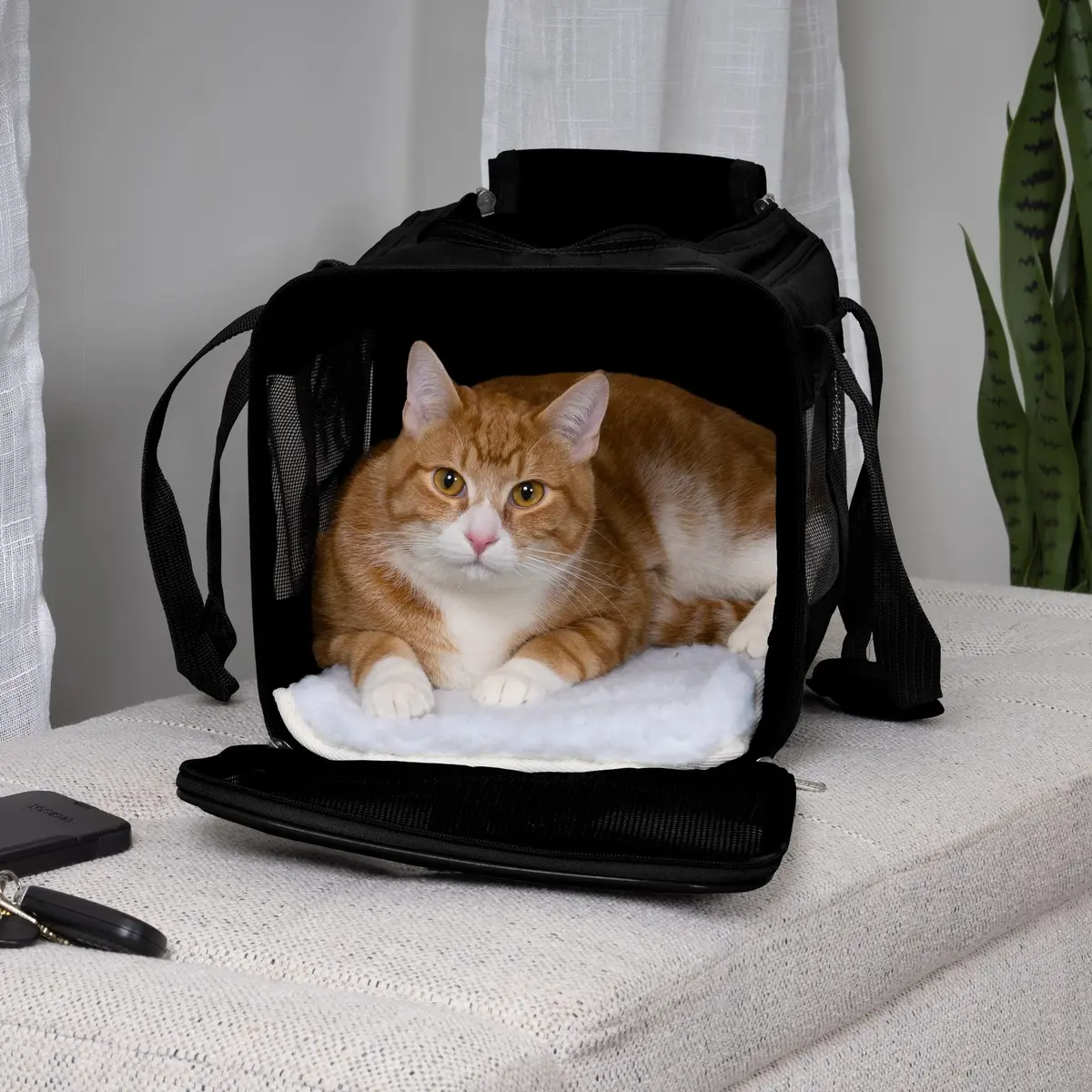 Sherpa Original Deluxe Travel Pet Carrier, Airline Approved & Guaranteed On Board - Black, Medium - view 2