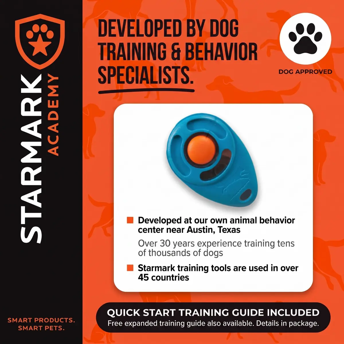 Starmark Pro-Training Clicker for Dogs | Ergonomic, Rustproof, Scientific Pet Training Tool - view 5