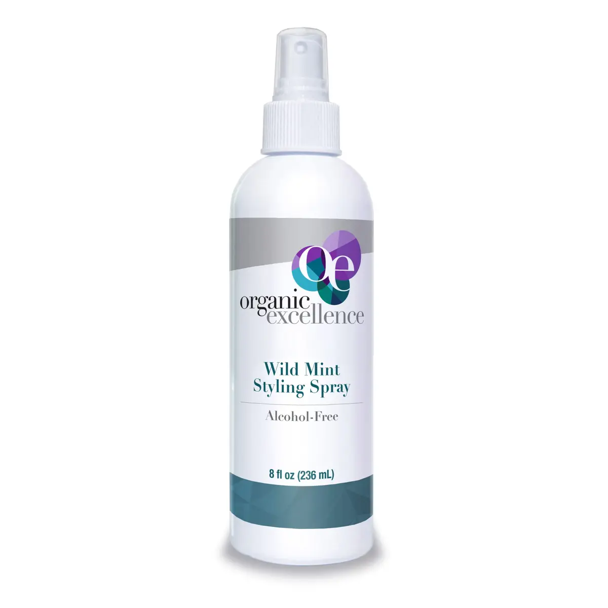 Organic Excellence Wild Mint Hair Styling Spray, Alcohol-Free, 8 oz | Natural Shine & Manageability for All Hair Types - main product image