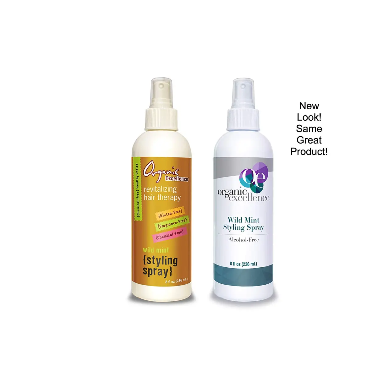 Organic Excellence Wild Mint Hair Styling Spray, Alcohol-Free, 8 oz | Natural Shine & Manageability for All Hair Types - view 4