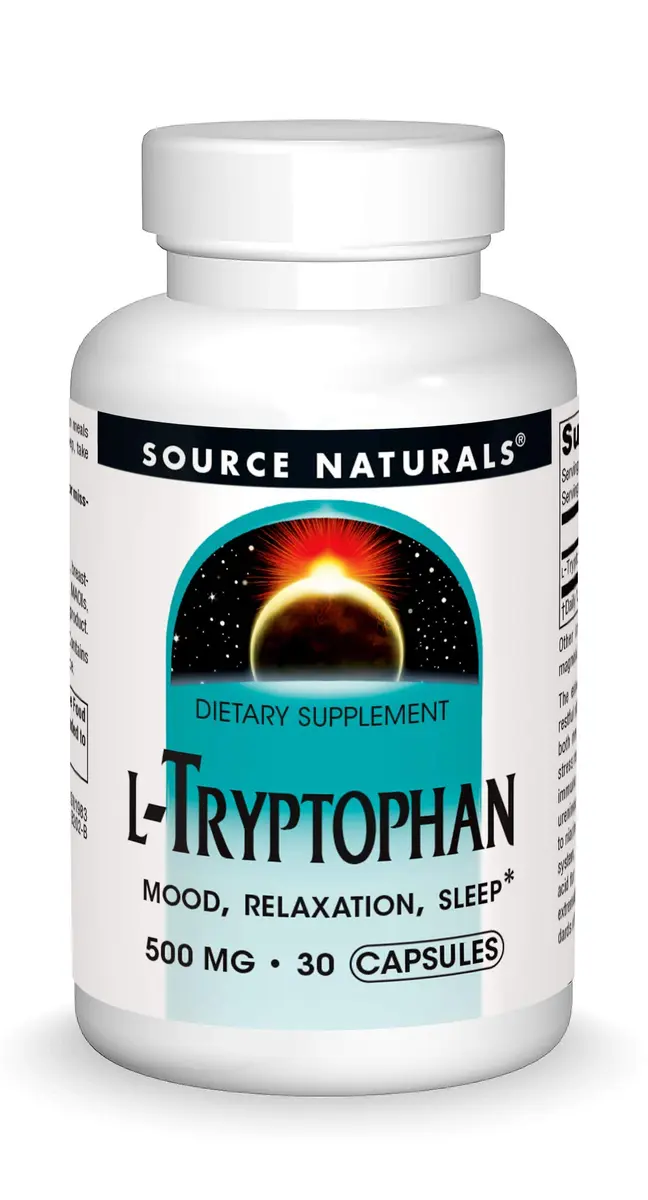 Source Naturals L-Tryptophan 500mg | Supports Restful Sleep & Mood (70-120 chars) - main product image
