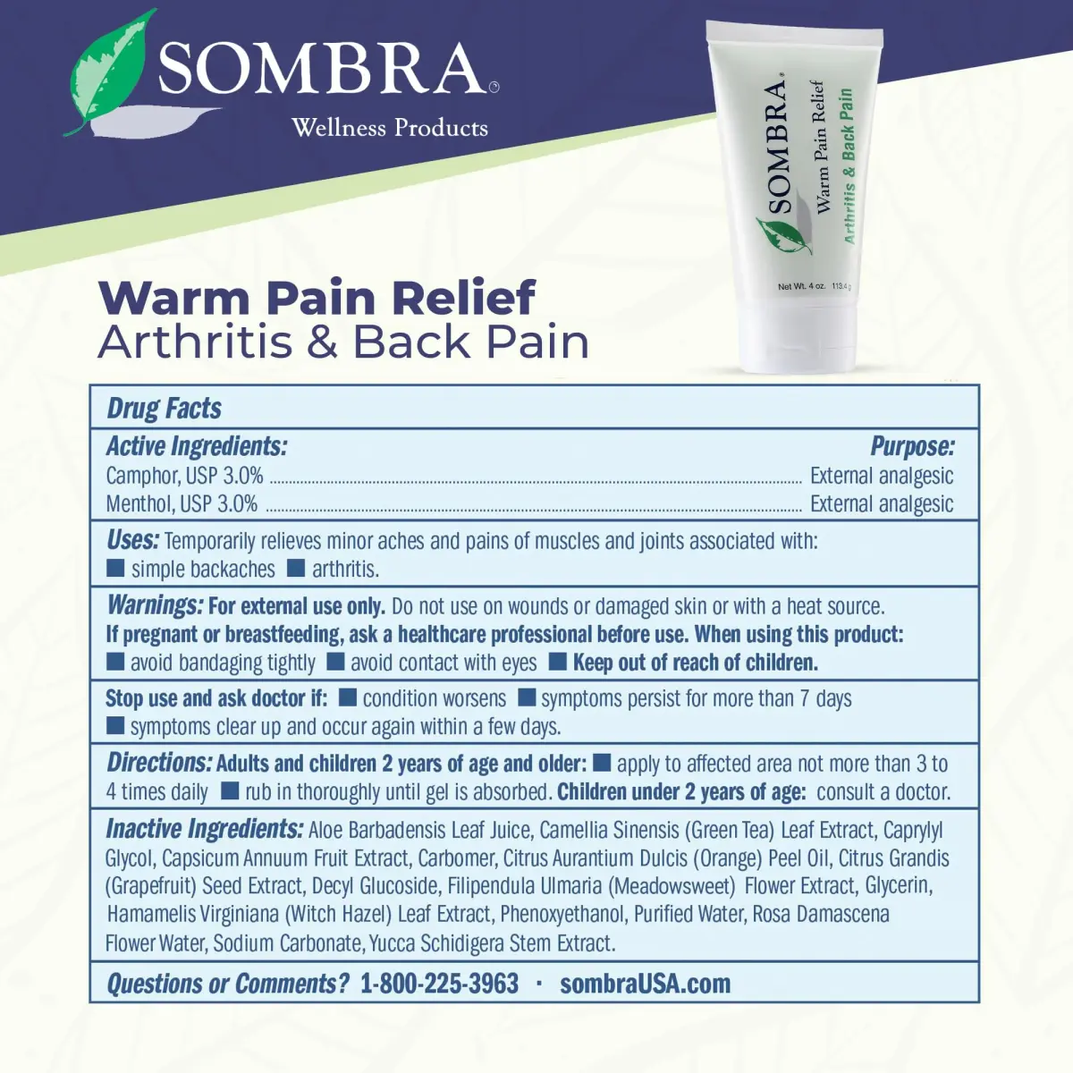 Sombra Warm Therapy Natural Pain Relieving Gel 118ml (4 Ounce) | Dual-Action Cooling & Warming Formula for Muscle & Joint Pain - view 7