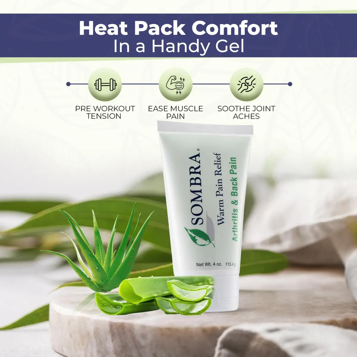 Sombra Warm Therapy Natural Pain Relieving Gel 118ml (4 Ounce) | Dual-Action Cooling & Warming Formula for Muscle & Joint Pain - view 2