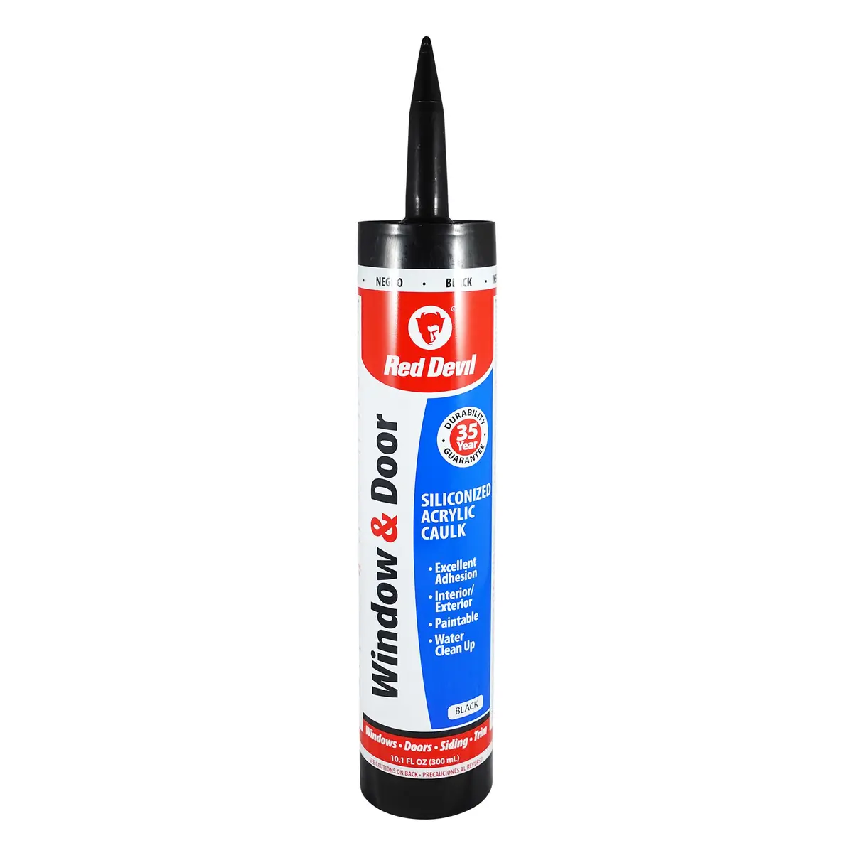 Red Devil Window & Door Siliconized Acrylic Caulk 10.1 oz | Paintable, Energy-Efficient Sealant for Indoors & Outdoors - main product image