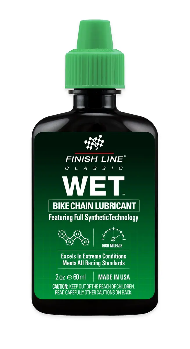 Finish Line Wet Bike Chain Lubricant 2 oz | Water-Resistant Drivetrain Protection - main product image