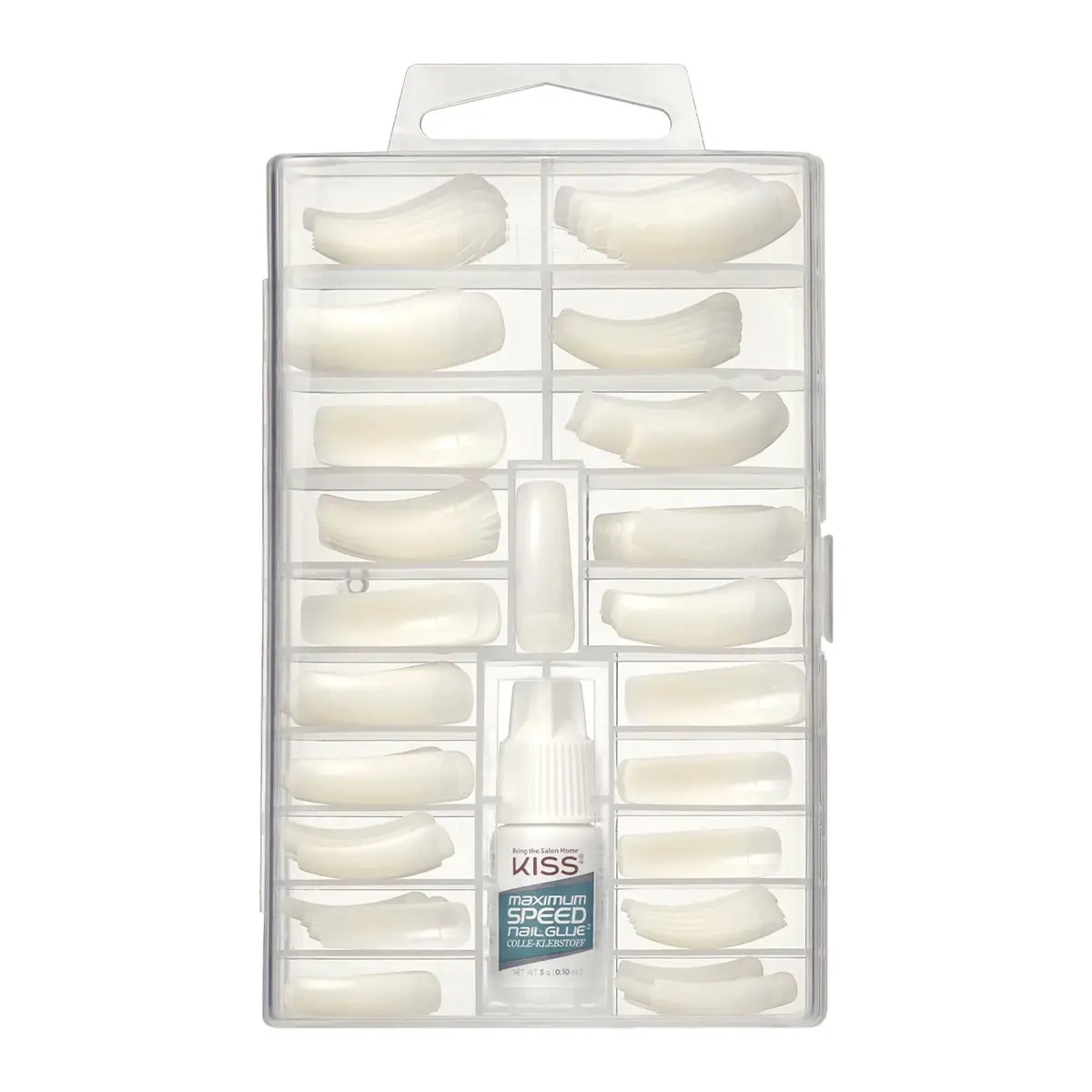 KISS 100 Tips Curve Overlap Style False Press On Nail Kit - Long Length | 100 Count (Pack of 1) - view 4