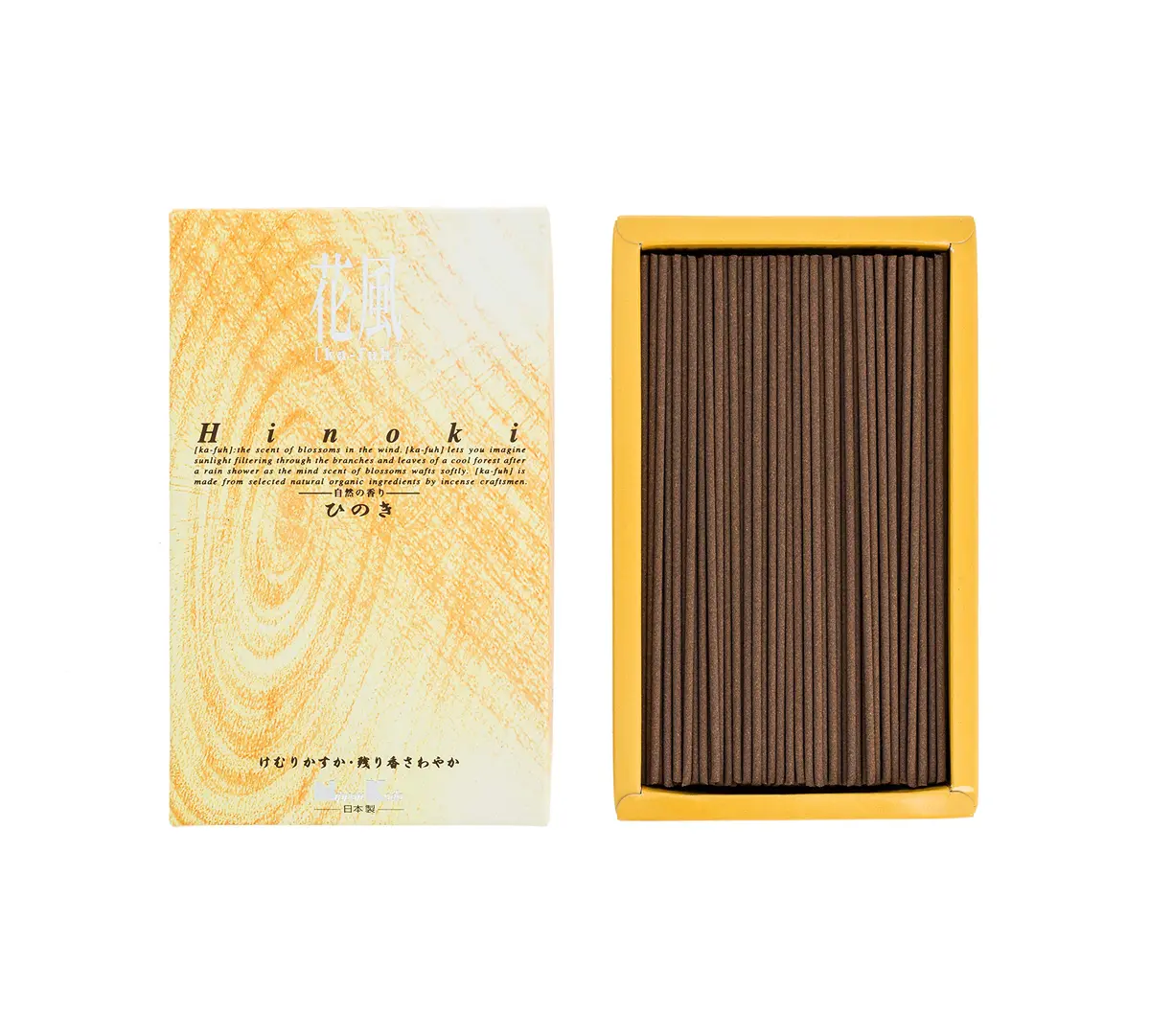 nippon kodo Ka-fuh Cypress Incense Sticks 450 | Pure Hinoki Aroma, 25 Min Burn - main product image