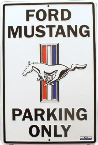 Hangtime Mustang Parking Only 12 x 16 Aluminum Sign | Officially Licensed, Embossed, Made in USA - view 2