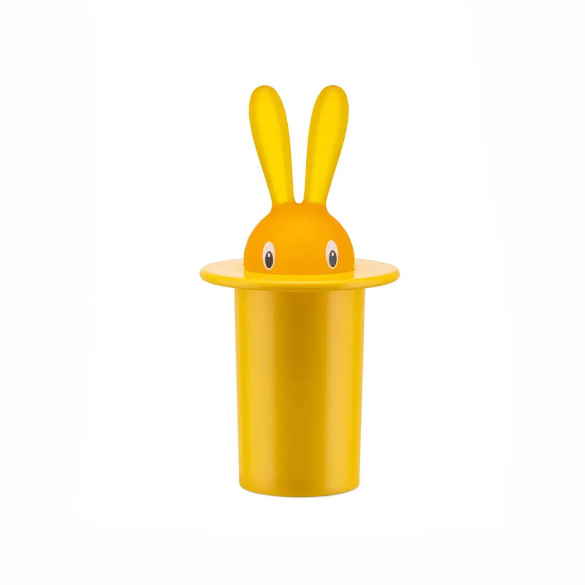 A di Alessi Magic Bunny Toothpick Holder, Yellow | 7.6 cm (3 in) Diameter x 15.2 cm (6 in) Height - main product image