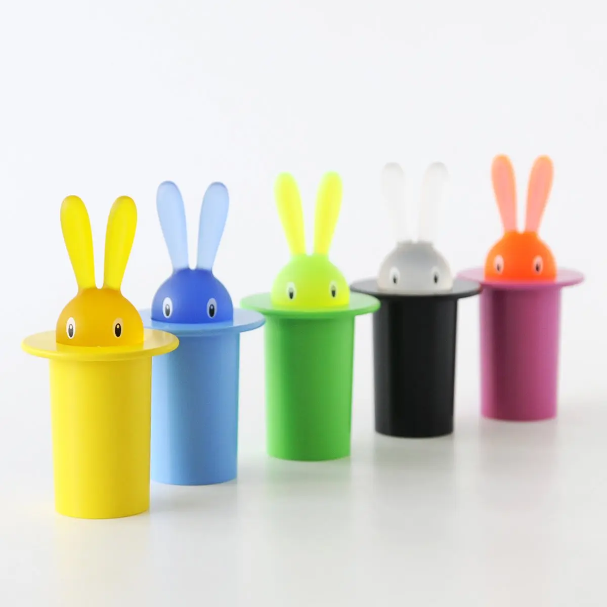 A di Alessi Magic Bunny Toothpick Holder, Yellow | 7.6 cm (3 in) Diameter x 15.2 cm (6 in) Height - view 7