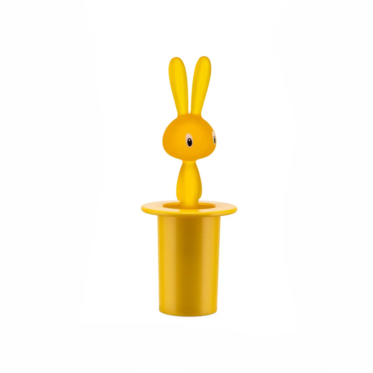 A di Alessi Magic Bunny Toothpick Holder, Yellow | 7.6 cm (3 in) Diameter x 15.2 cm (6 in) Height - view 2