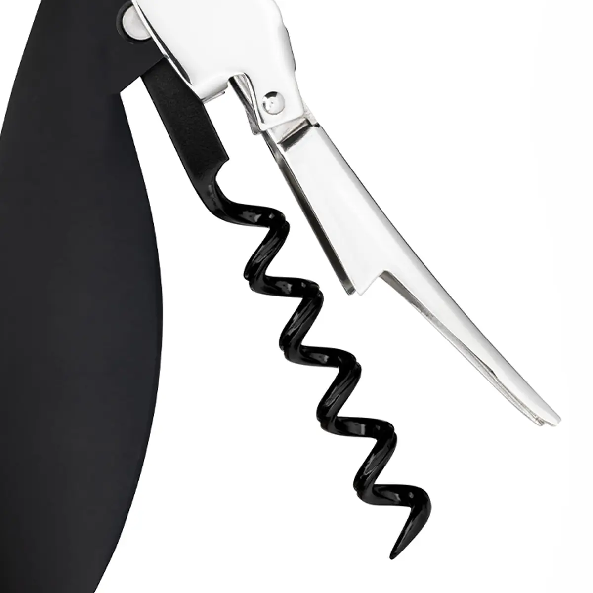 Alessi Parrot Sommelier Corkscrew Black | Designer Alessandro Mendini Cast Aluminum & PC - view 4