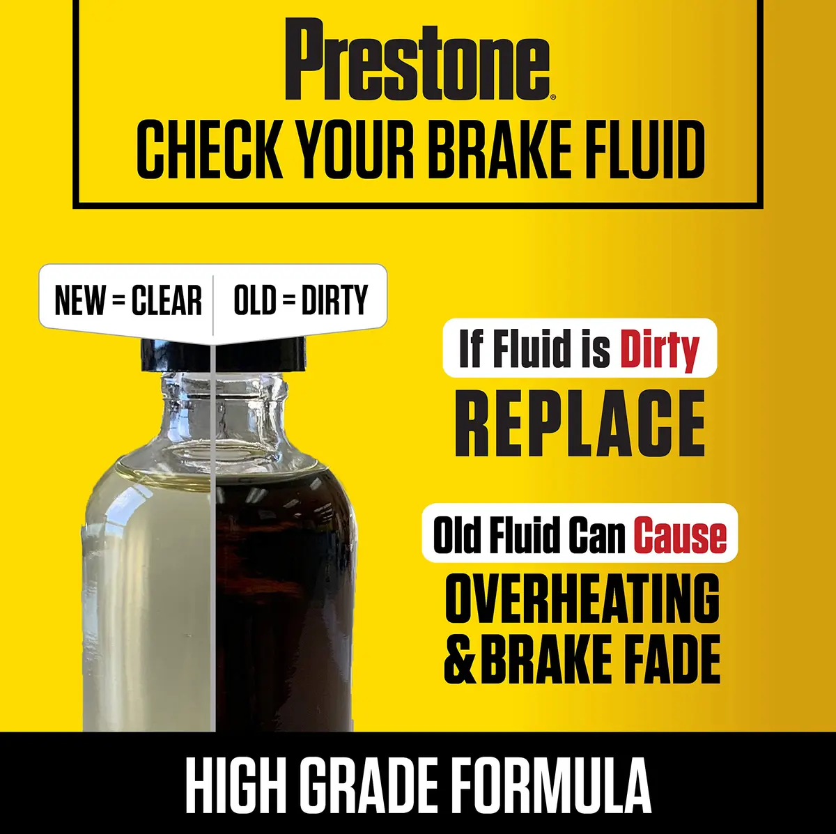 Prestone DOT 3 Synthetic Brake Fluid 12 oz. | High Boiling Point, 50,000 Mile Life, Water Absorption Resistance - view 5