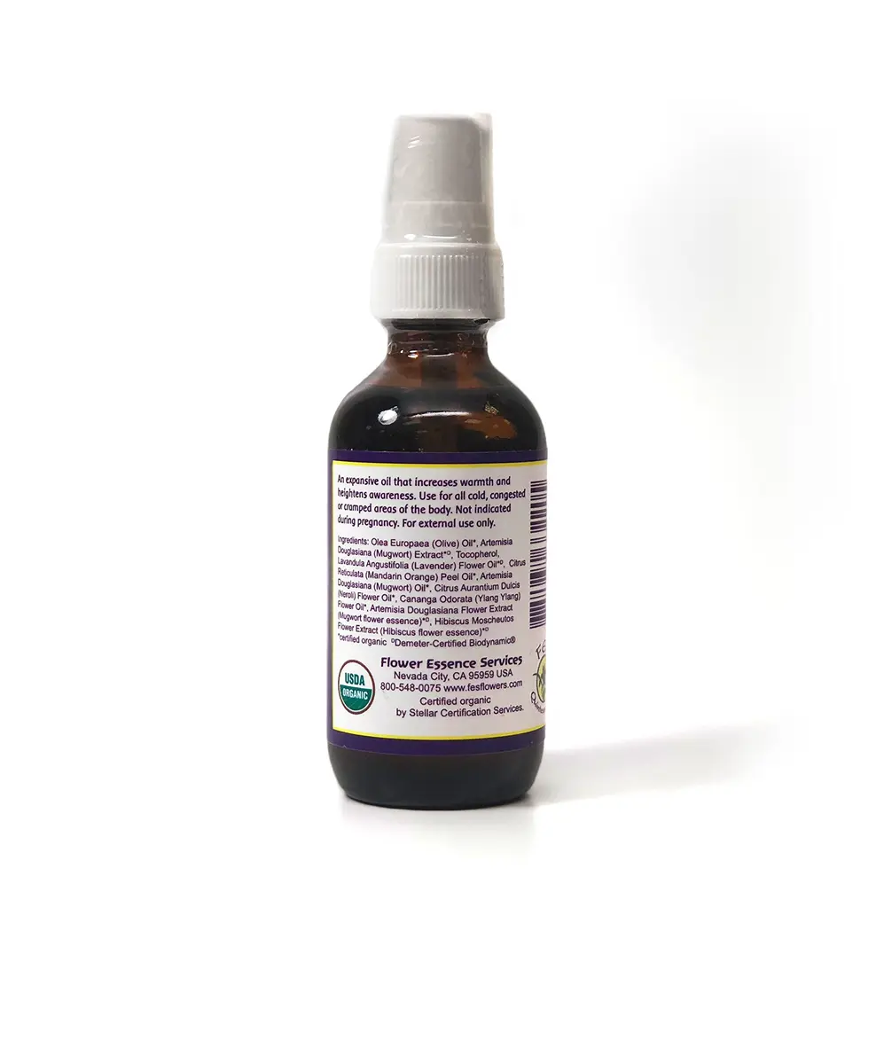 FLOWER ESSENCE SERVICES Biodynamic Mug Wort Moon Magic Pump Top, 2 oz | Organic Flower Oil for Awareness & Warmth - view 2