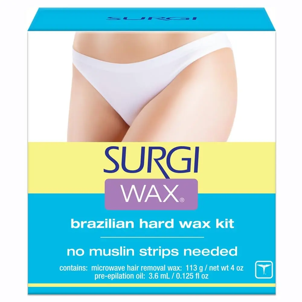 Surgiwax Brazilian Hard Wax Kit 4oz (118ml) | Microwaveable Wax for Smooth Skin - main product image