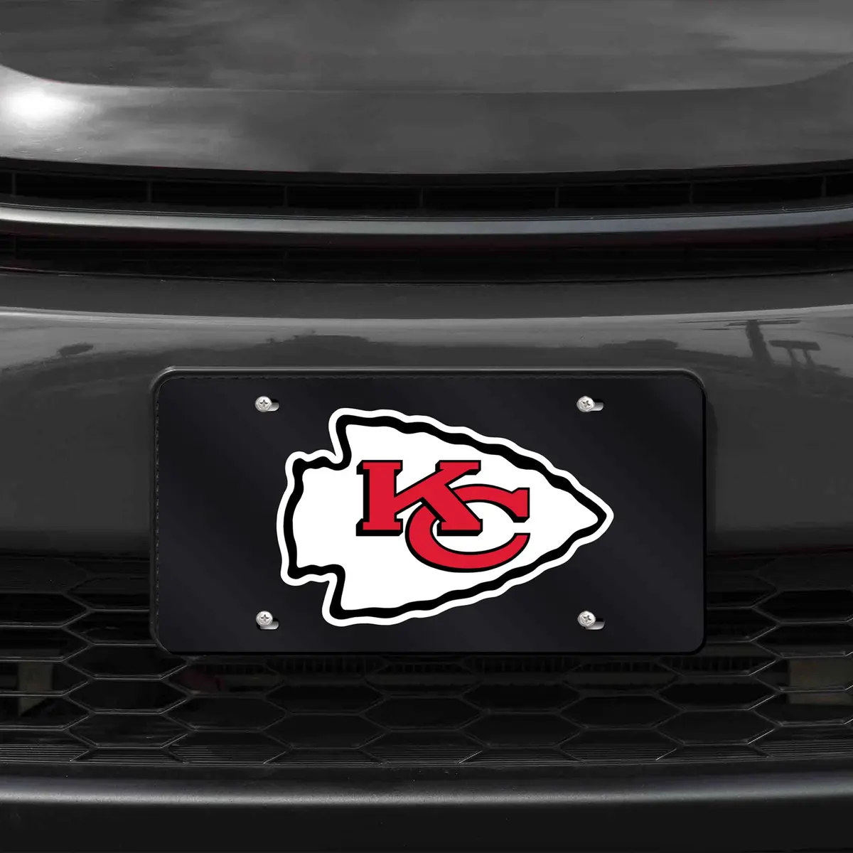 Rico Industries NFL Kansas City Chiefs License Plate Tag 6 x 12" | Laser Cut Team Logo - view 2