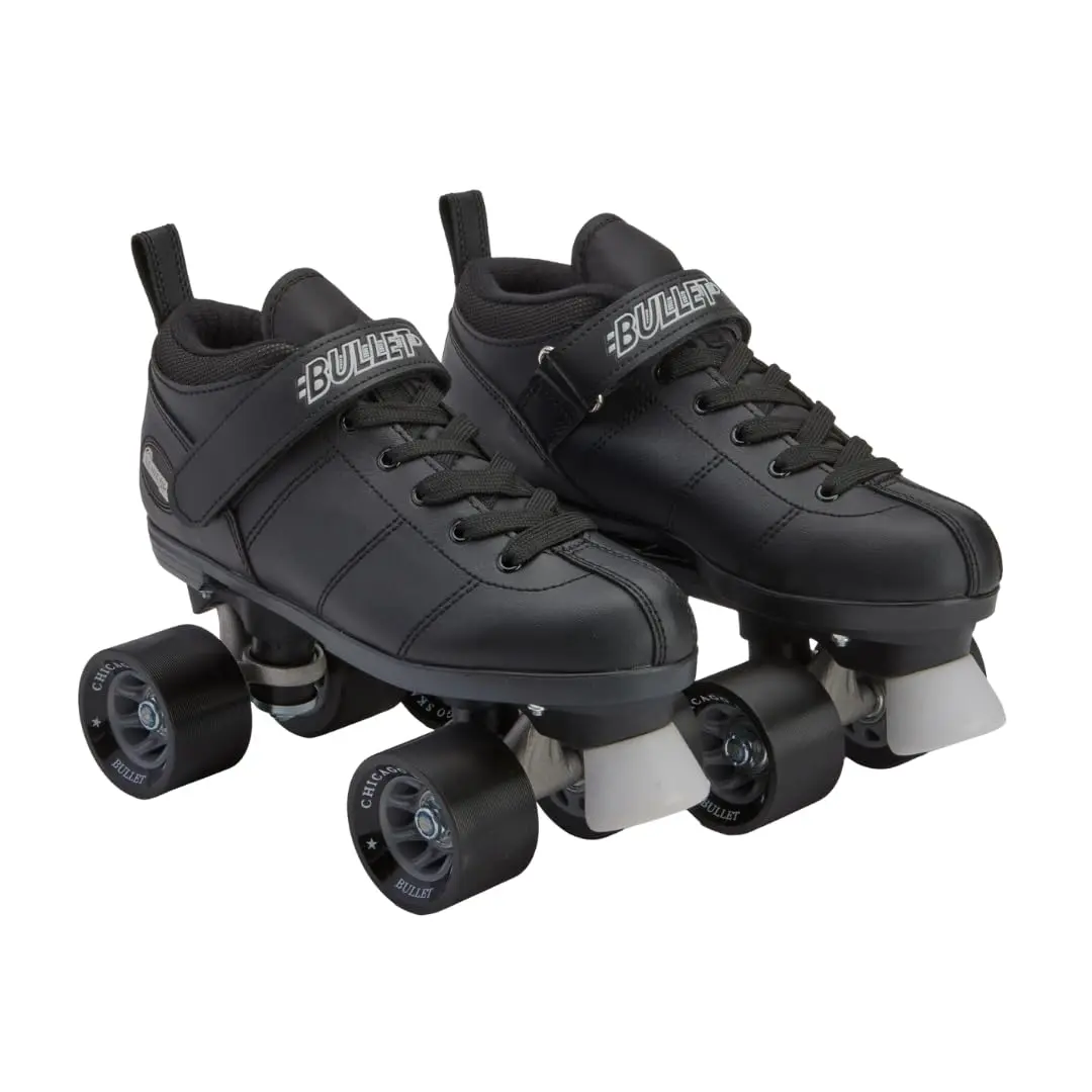 Chicago Skates Bullet Speed Roller Skates – Adjustable Quad Roller Skates Women Men, Durable Skates, Top Performance with Front Stopper, 62mm Urethane Wheels, Low-Cut Ankle Boot, Indoor Outdoor Toys - main product image
