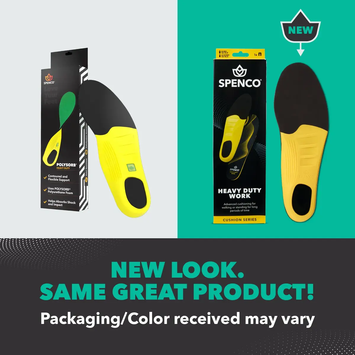 Spenco PolySorb Heavy Duty Insoles | Arch Support Shoe Inserts for Hard Floors - view 2